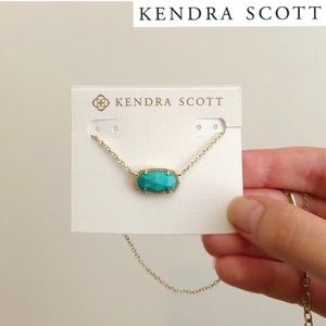 RARE Kendra Scott Elisa Necklace Teal Magnesite